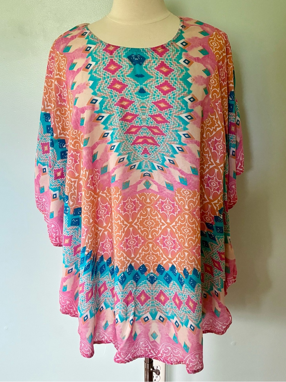 Whispers Bohemian Poncho Blouse